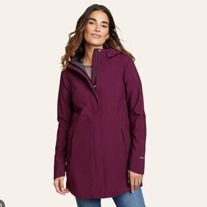 Eddie Bauer Women's Hooded Soft Outer Shell Parka Jacket - Medium